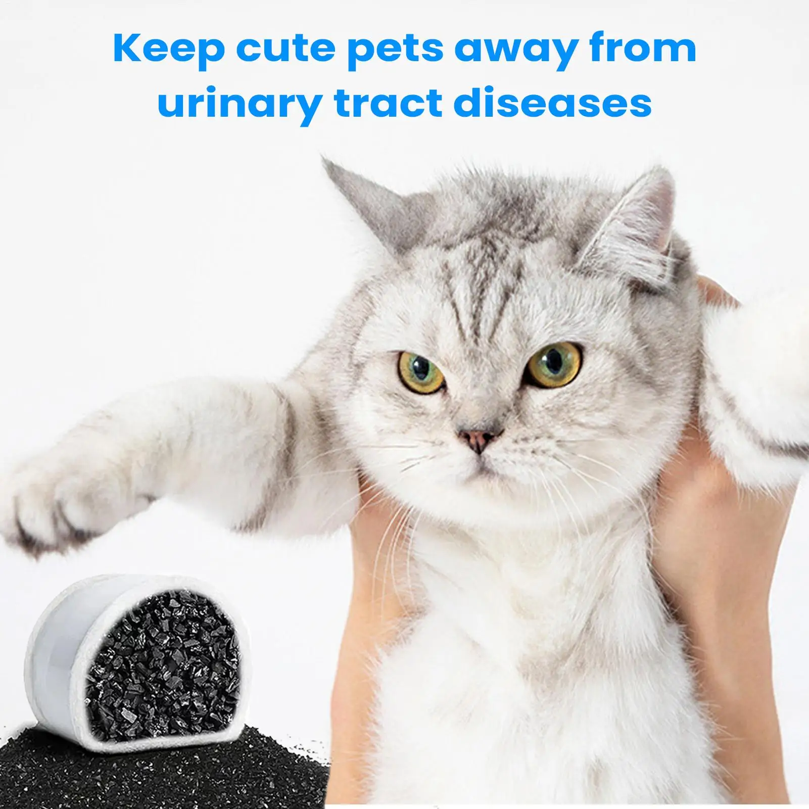 

Замена фильтра для фонтана для домашних животных, автоматическая замена фильтра для фонтана для домашних животных, 12 шт., адсорбция запаха, питьевой фильтр для котенка и щенка