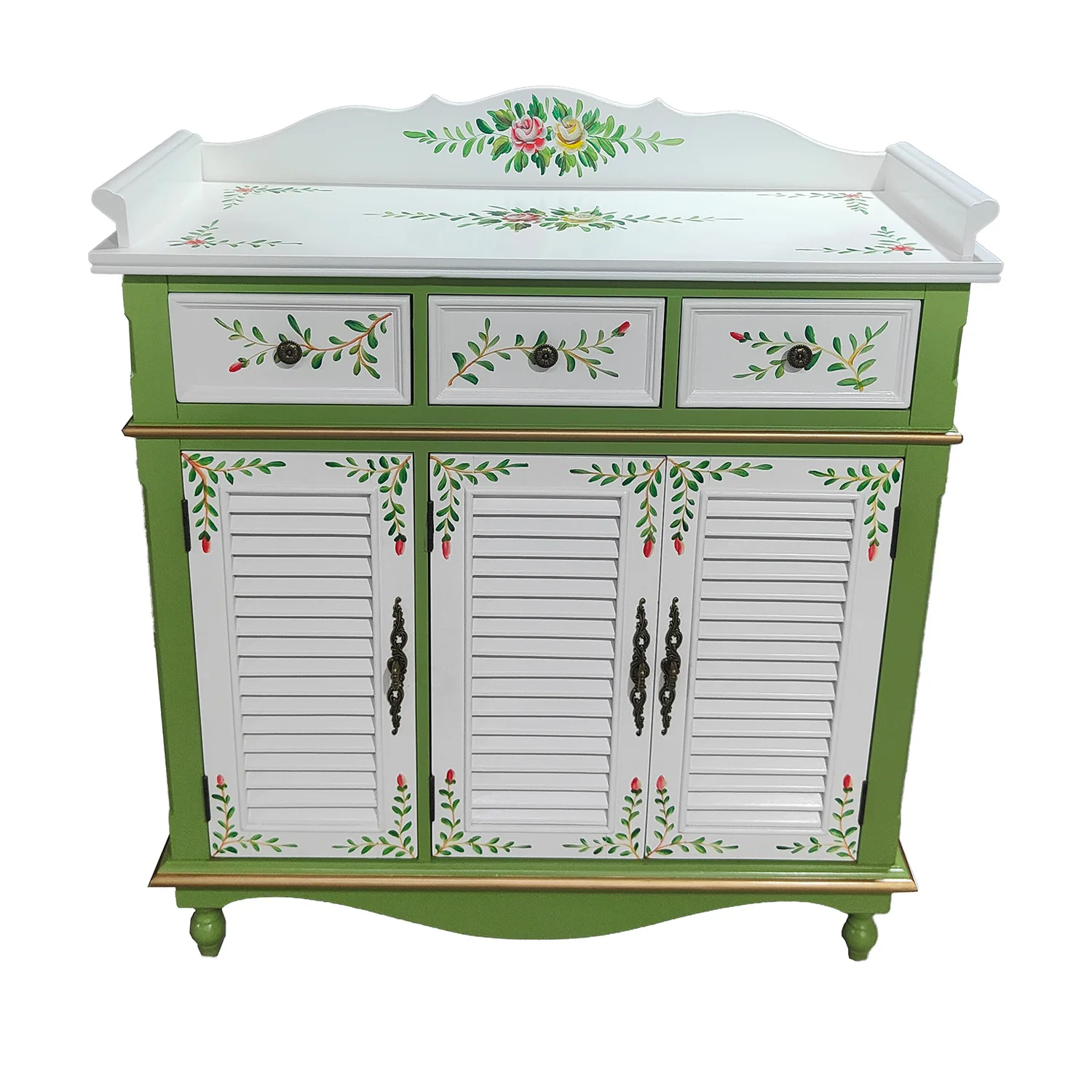 American home entrance hand-painted entrance shoe cabinet
