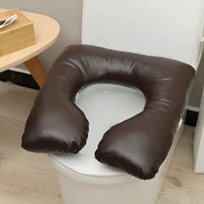 Commode Chair Cushion Waterproof Pressure Relief Pad for Elderly Pregnant Soft Thick Raiser Pearl Cotton Zipper Anti Decubitus