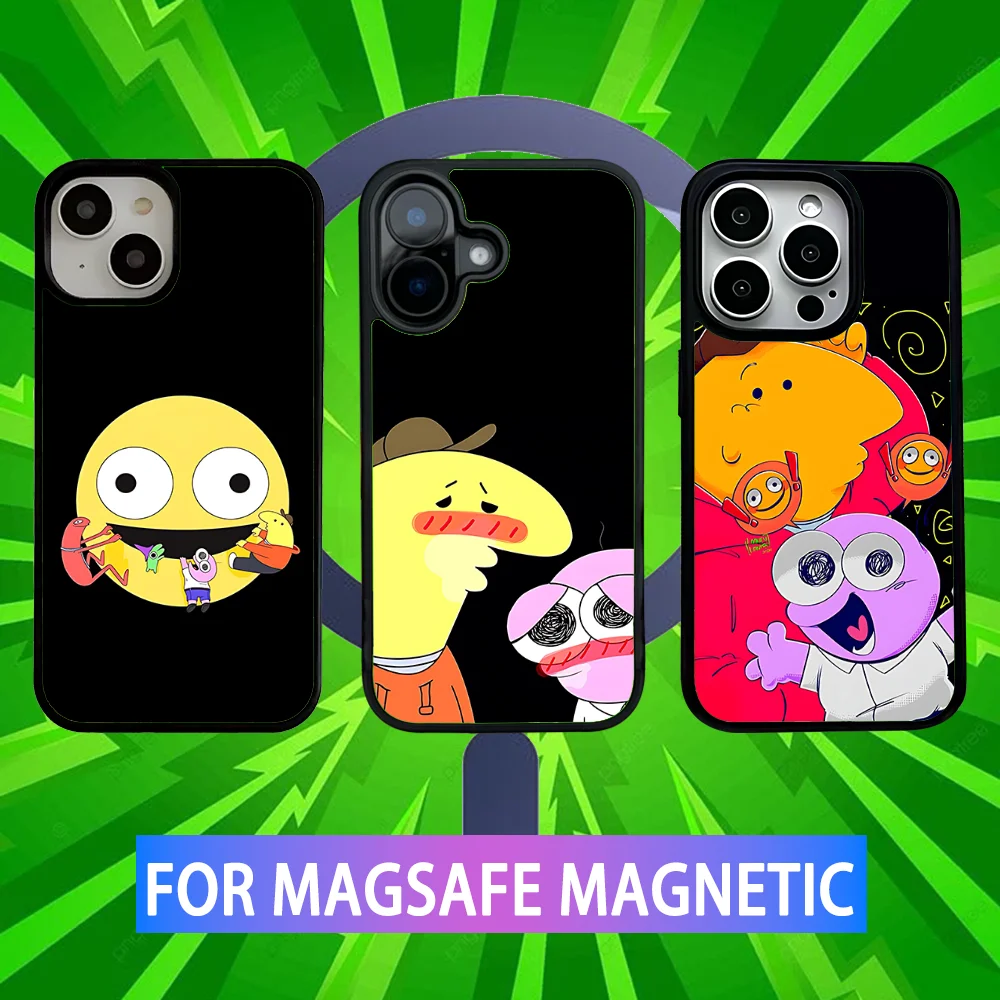

Funny S-Smiling F-Friends Phone Case For iPhone 16,15,14,13,12,11,Pro,Max,Plus,Mini,SE New Magsafe Magnetic Wireless Charging