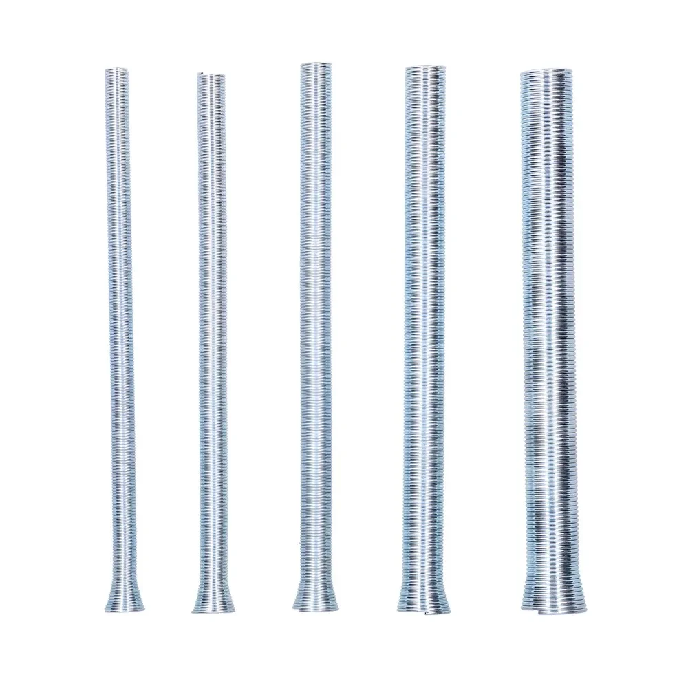 5 Pcs 1/4, 5/16, 3/8, 1/2, 5/8 Inch Spring Tubing Benders Kit For Brass, Aluminum, Thin Steel 210mm Spring Tube Benders Set