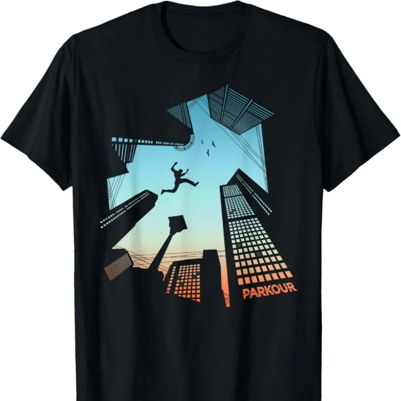 Summer Round Neck Top, Black T-shirt with Printed Pattern, Casual Versatile Men's T-shirt, Summer New Casual Unisex T-shirt