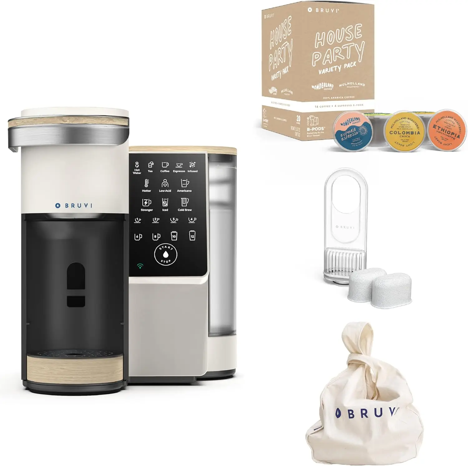 The Bundle Single-Serve Coffee System Includes 20 Coffee and Espresso Coffee Brewer + Premium Water Filter Kit