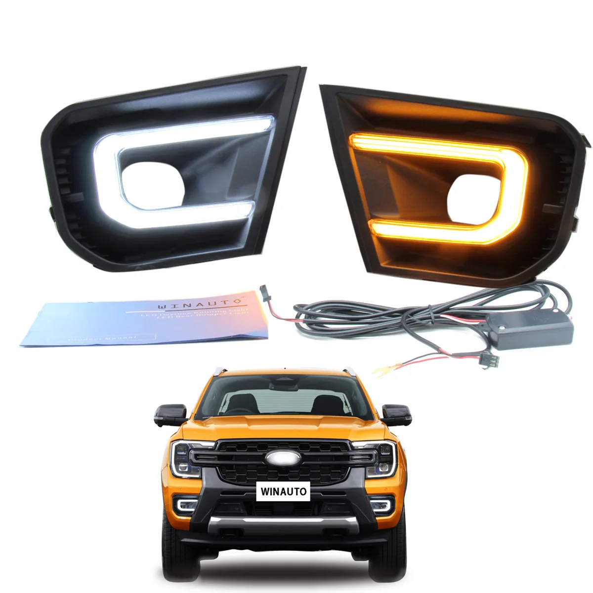 

Suitable For Ford RANGER 2022 Dual Color Daytime Running Light LED Daytime Running Light Streaming Wildtrak Version