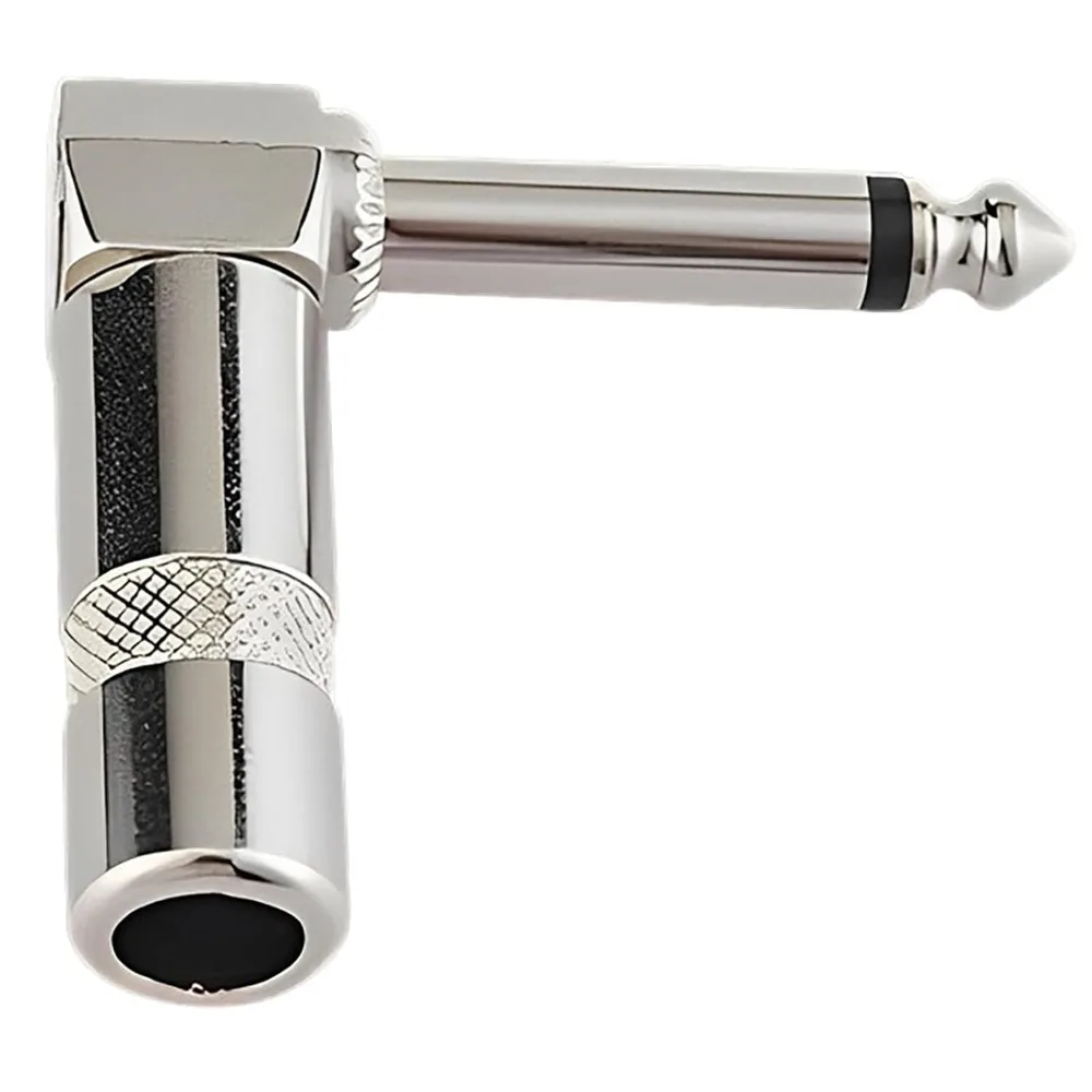 4PCS 90 Degree L Type 6.35mm Mono 2-core Audio Speaker Plug Right Angle Jack for Guitar Amplifier Microphone Mixer