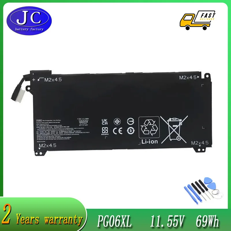 

JCLJF New PG06XL Battery For HP Omen 15-DH 15-DH0XXX 15T-DH000 15T-DH100 15-DH1010CA TPN-C143 HSTNN-DB9F L48431-2C1 L48497-005