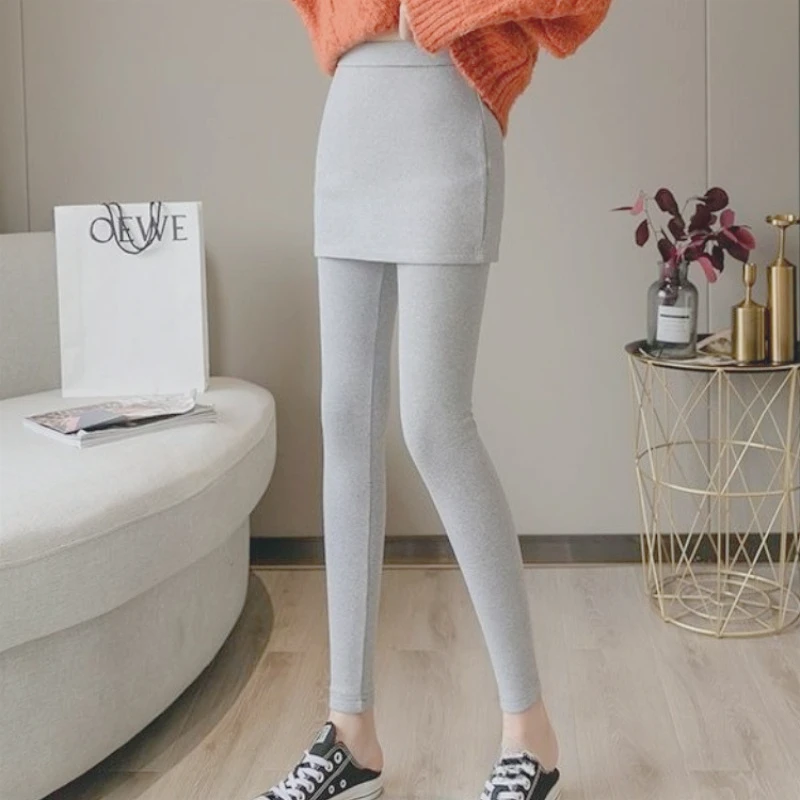 سراويل غير مرئية المنشعب مكونة من قطعتين سراويل ضيقة للسيدات تنورة الورك سميكة ومخملية مريحة للمواعدة فائقة النار