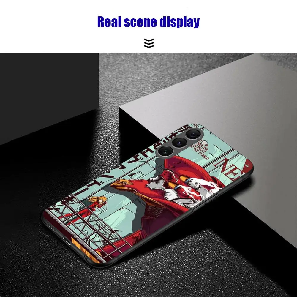 Cool OligAnime Hot Asuka Phone Case, Soft Black, Samsung Galaxy S25, S24, S23, S22, S21, S20 Plus, Ultra Note 20