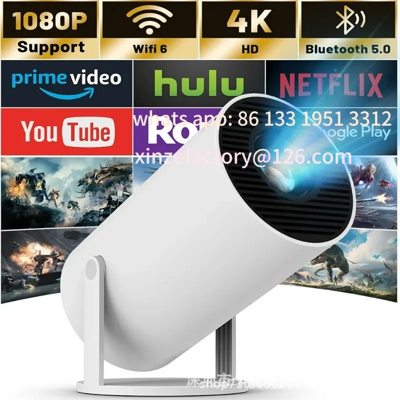 

Customizable new HY300 4K WiFi high definition overseas Android 13 version 5G Bluetooth portable home mini projection