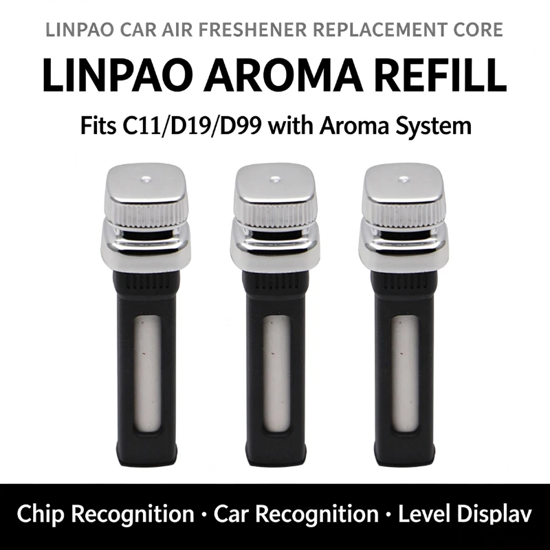 Car Aroma Refill Cartridge With Chip Plug & Play For Leapmotor C11 D19 D99 Recognizable Air Freshener Core Auto Accessories