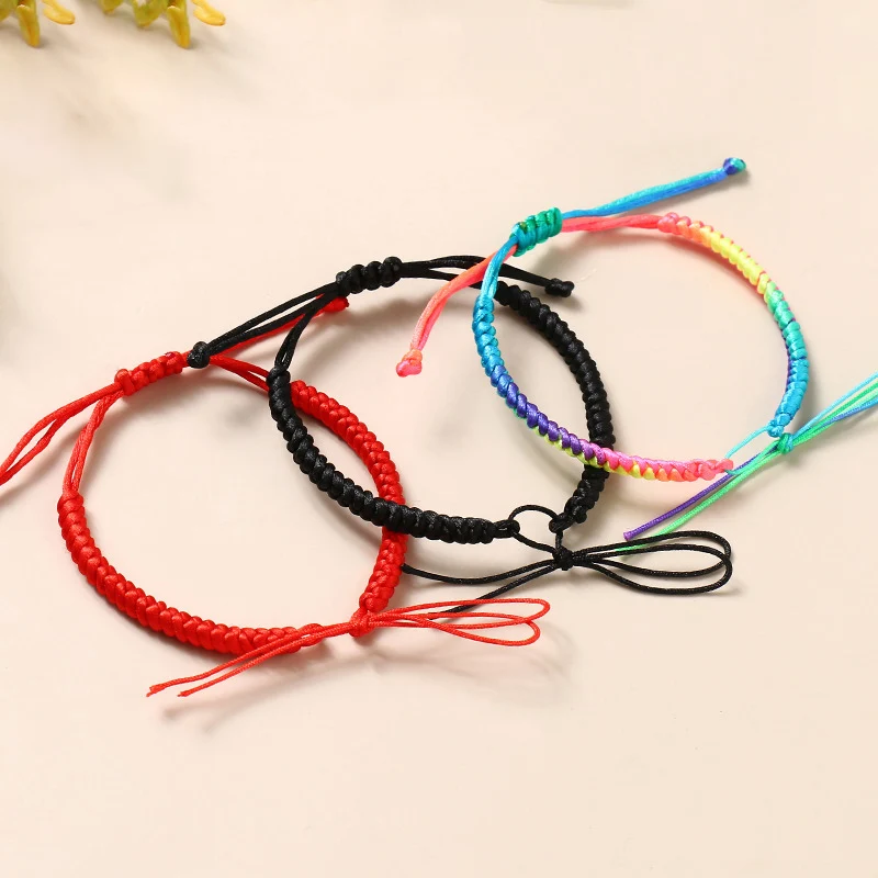 New Hand-woven DIY Knitted Rope Bracelet Vintage Jewelry Accessory Wrist-rope