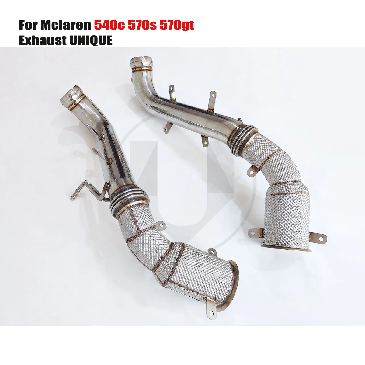

UNIQUE for Mclaren 540c 570s 570gt T304 Stainless Steel exhaust downpipe exhaust pipe with insulator