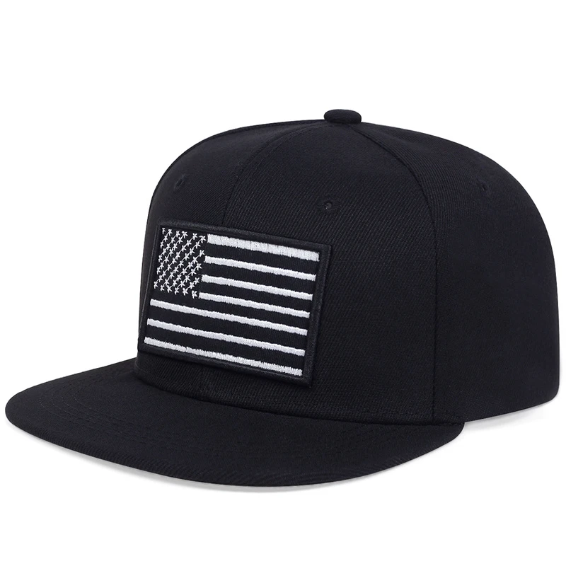 Unisex American Flag Embroidery Hip-Hop Hats Outdoor Adjustable Casual Baseball Caps Sunscreen Hat