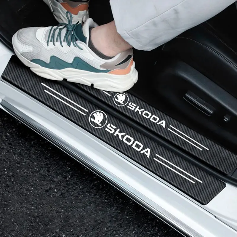 

Car Trunk Bumper Guard Decals for Skoda octavia 2 a7 a5 rapid fabia yeti superb KAMIQ KAROQ kodiaq SCALA citigo virs Accessories