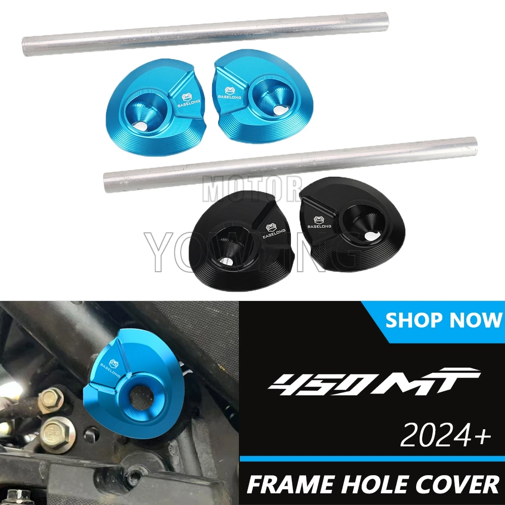 

For CFMOTO CF MOTO 450MT 450 MT 450 IBEX450 2024 2025 2026 Frame Hole Cover Plugs Motorcycle CNC Aluminium Protector Accessories