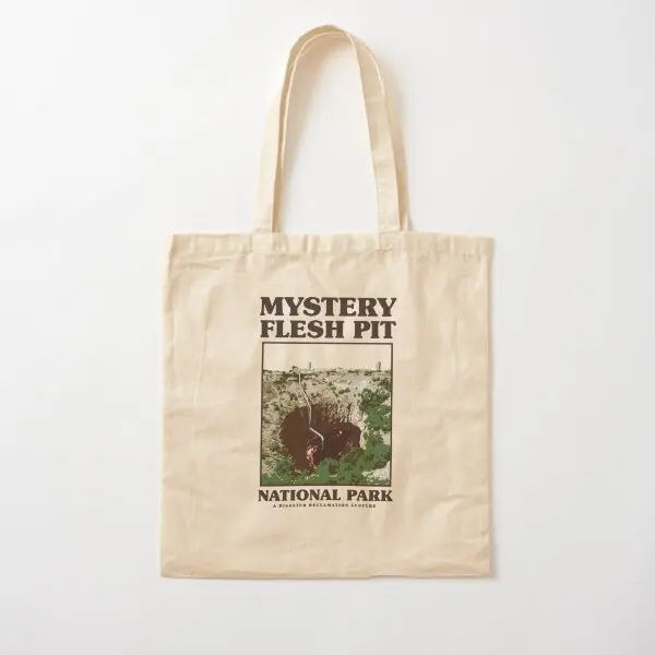 Mystery Flesh Pit National Park Merch Co  Canvas Bag Printed Travel Fashion Handbag Foldable Unisex Women Designer Grocery