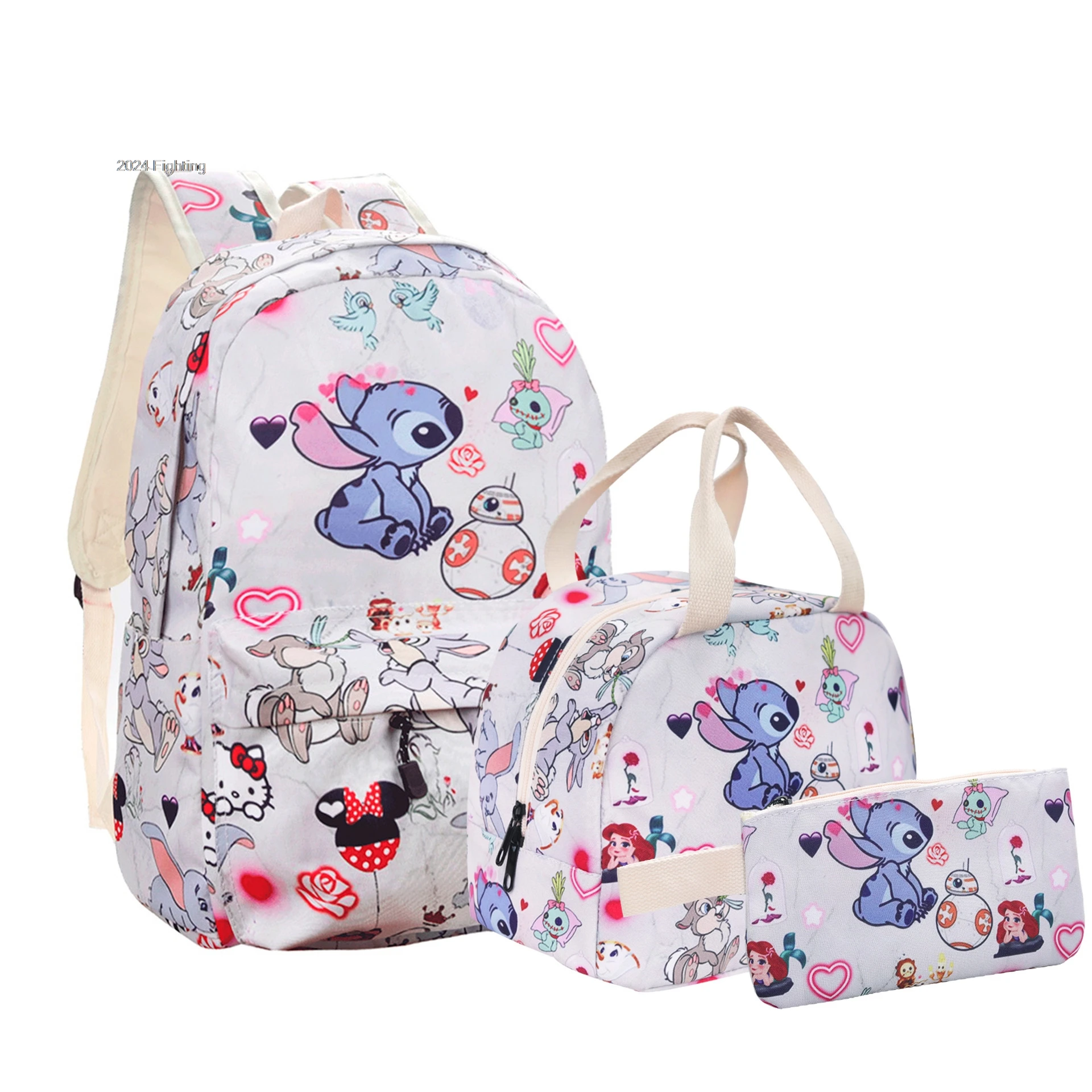 Cartoon Lilo & Stitch Backpacks Printe Girls Orthopaedics Kids Backpack Kawaii Waterproof School bag