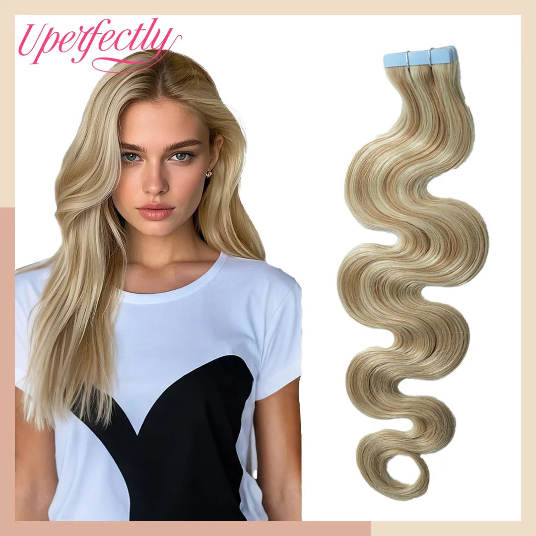 

Лента для наращивания волос, человеческие волосы, объемная волна, 14-22 дюйма, лента для наращивания натуральных волн, толстые концы, настоящие человеческие волосы для женщин