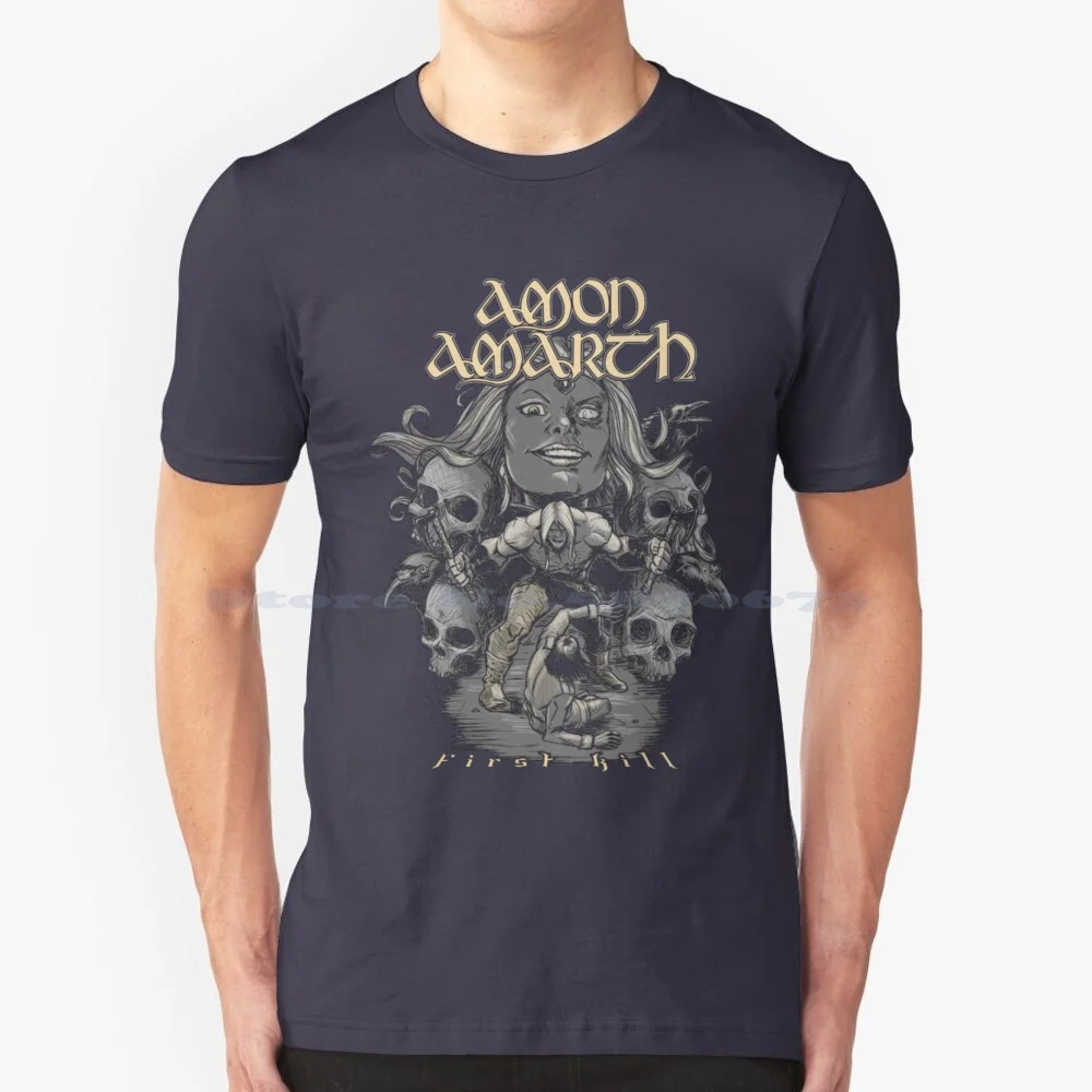 Favorite Swedish Melodic Metal T Shirt 100% Cotton Tee Amon Amarth Tumba Sindarin Mount Jrr Tolkiens Johan Hegg Olavi