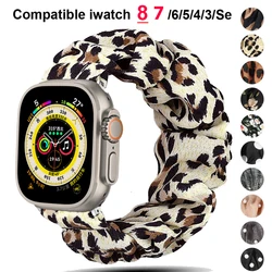 Leopard Strap for Apple watch band 40mm 44mm 42mm 38mm 49mm Elastic Nylon bracelet iwatch ultra 2 series 3 SE 6 7 8 9 45mm 41mm