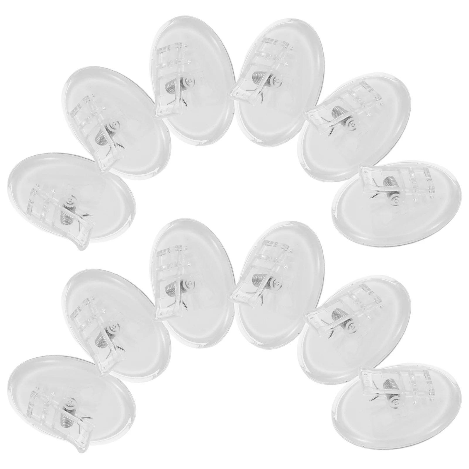 

15Pcs Transparent Shower Curtain Clips Self Adhesive Clear Plastic Holders for Bathtub Liners Splash Guard No Drilling