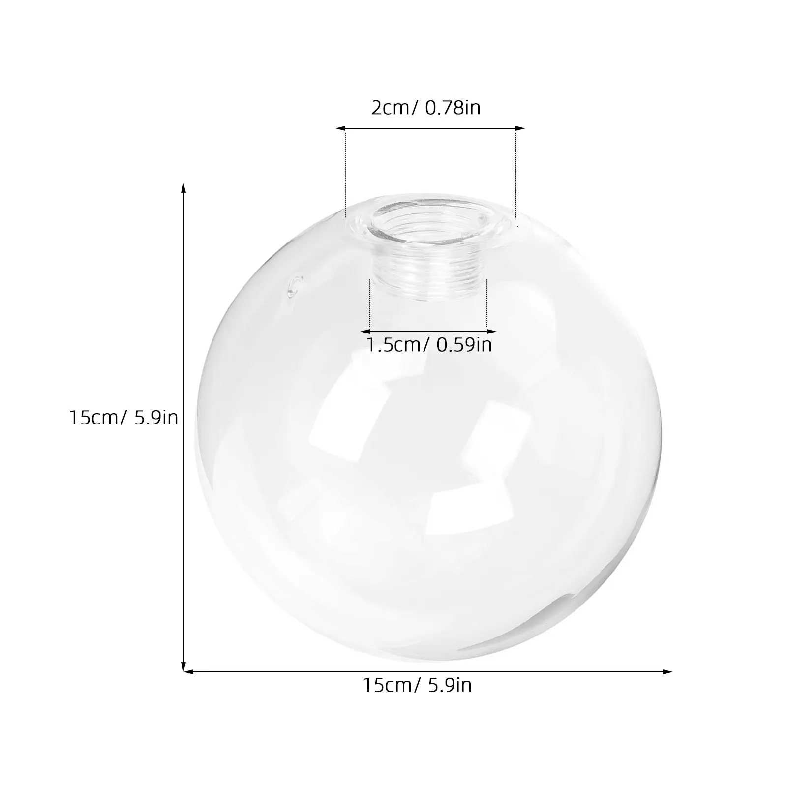 Clear Glass Globe Lamp Shade for Modern Home Office Decor – Transparent Light Fixture Cover Replacement