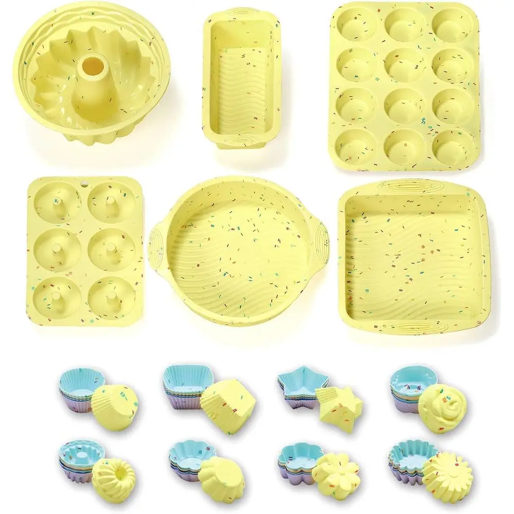 

46 шт. Набор силиконовых форм для выпечки, набор форм для торта или Bg, включая форма для Bg, форма для торта, форма для торта, форма для мусора, форма для пончиков и Cu