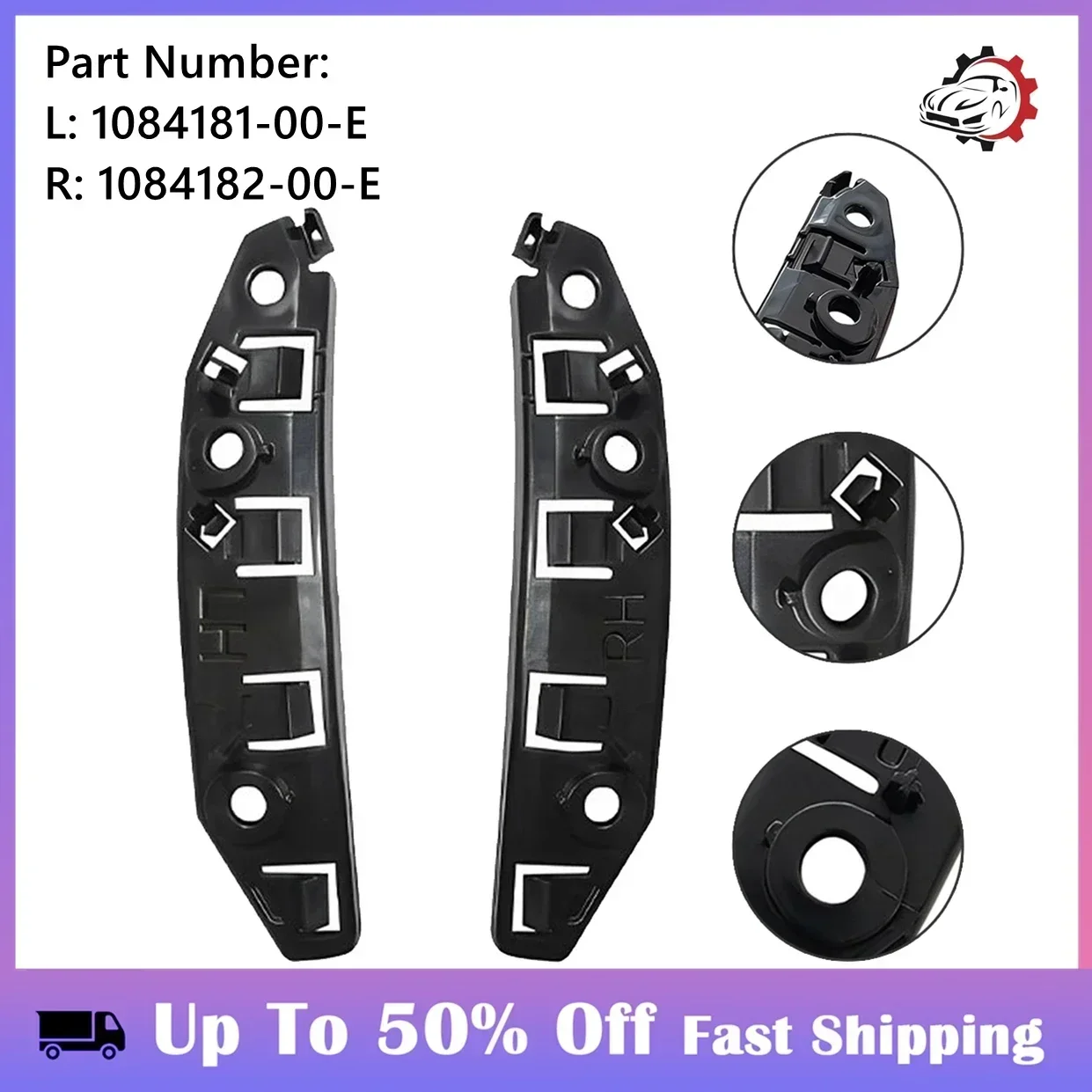 

Useful Front Bumper Bracket Holder 1084181-00-E 1084182-00-E 1pair Accessories Fittings For Tesla Model 3 Parts