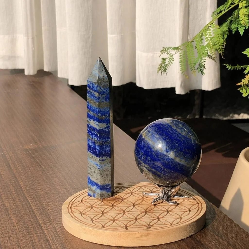 Polished Natural Blue White St - Healing Crystal Set recension och pris