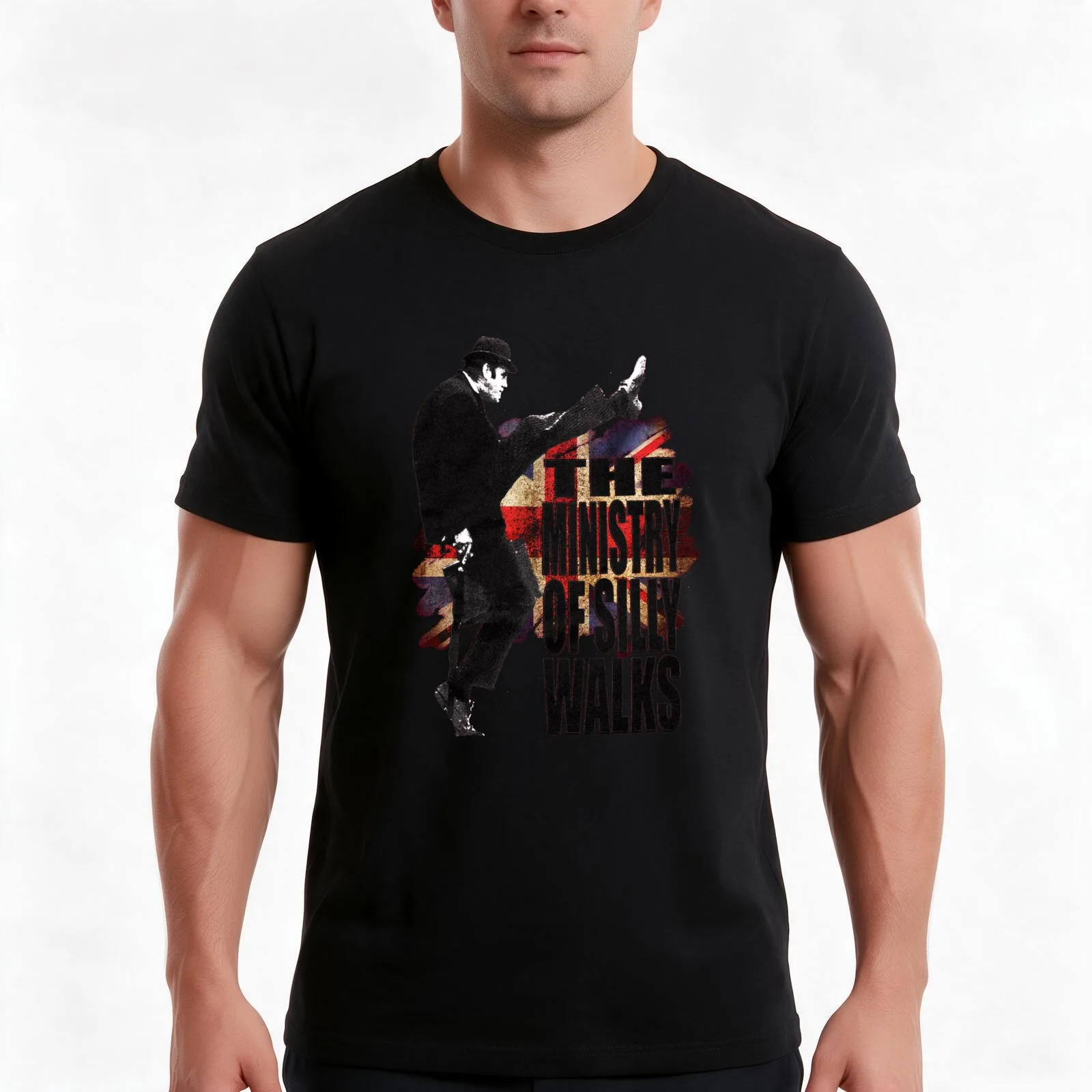 Ministry of Silly Walks T-Shirt, Summer Casual Cotton Tee, Oversized Streetwear Tops, Vintage Graphic Print, Unisex Men Women