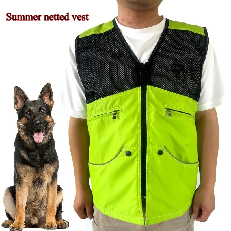 

Сетчатый жилет для дрессировки собак, дышащий сетчатый костюм для дрессировки собак, водонепроницаемый неразложенный волосы, большой карманный жилет