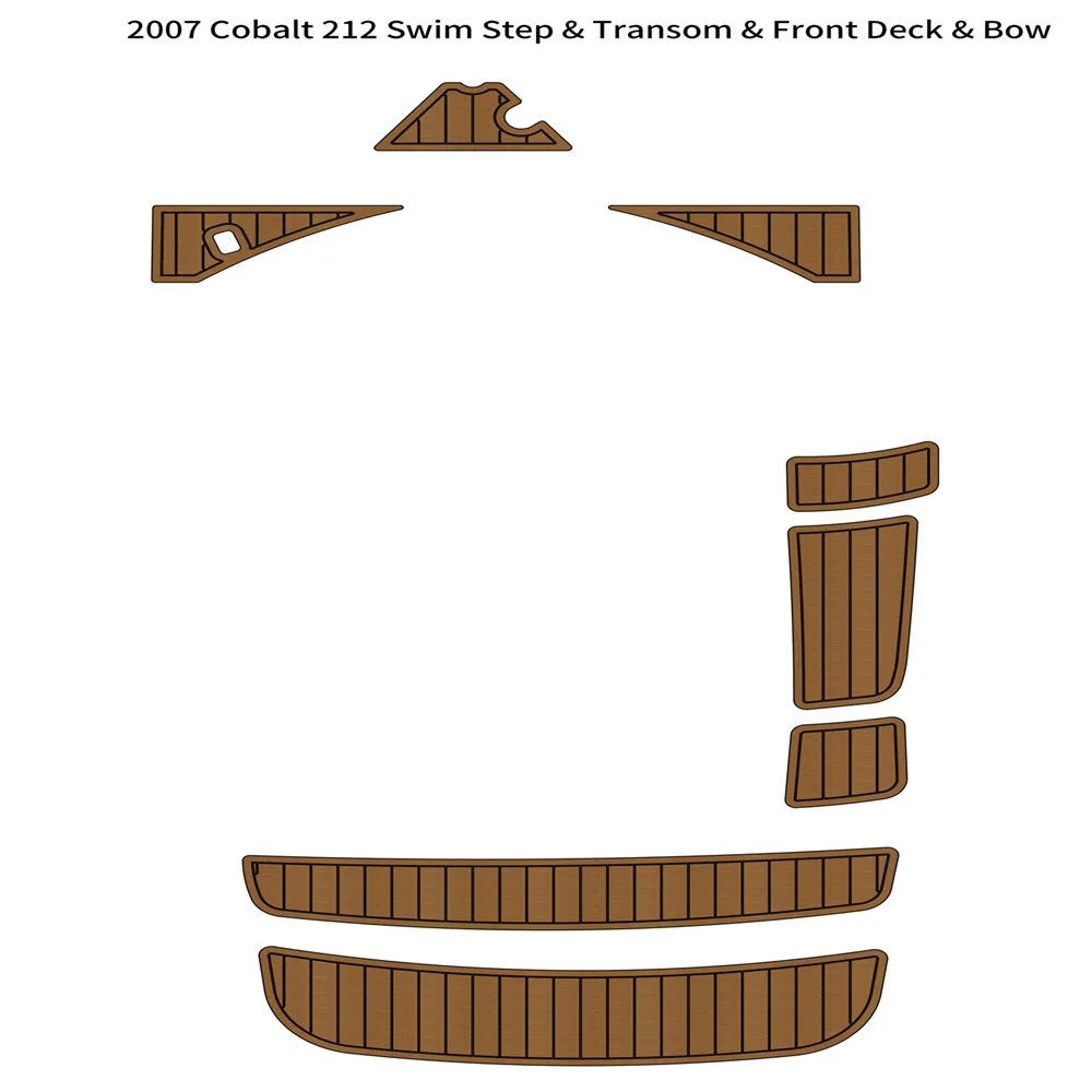 2007 Cobalt 212 Swim Step Transom Bow Pad Boat EVA Foam Faux Teak Deck Floor Mat SeaDek MarineMat Gatorstep Style Self Adhesive