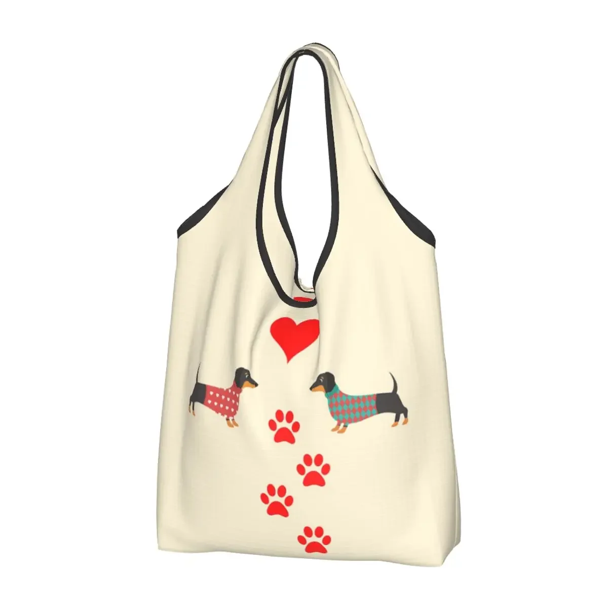 

Такса, Даккел Собаки Портативная сумка для покупок Многоразовая сумка для покупок Продуктовая сумка Сумка на плечо