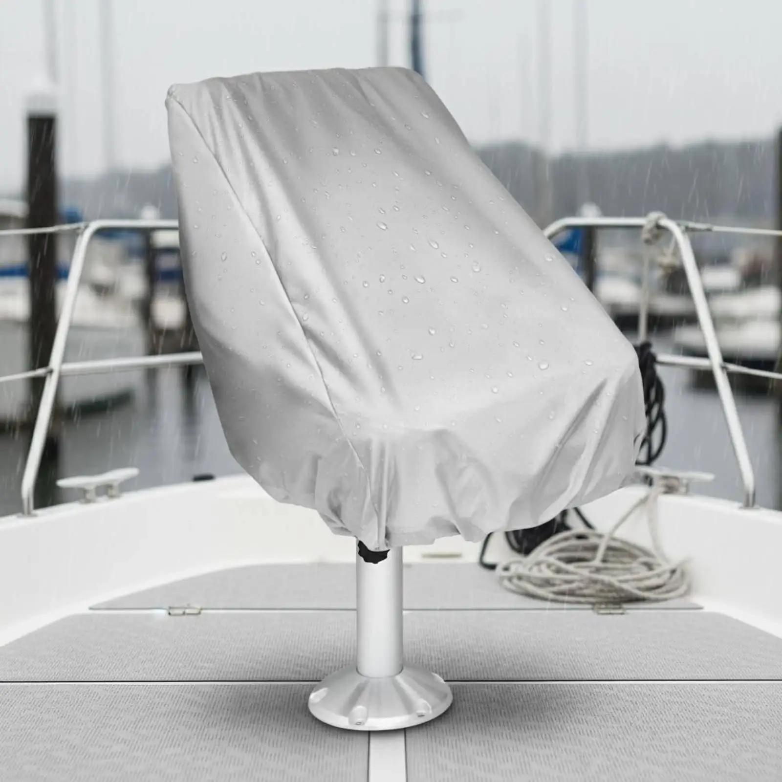 Boat Seat Cover Waterproof Marine Chair Cover Dustproof Steering Station Seat Protector for Outdoor