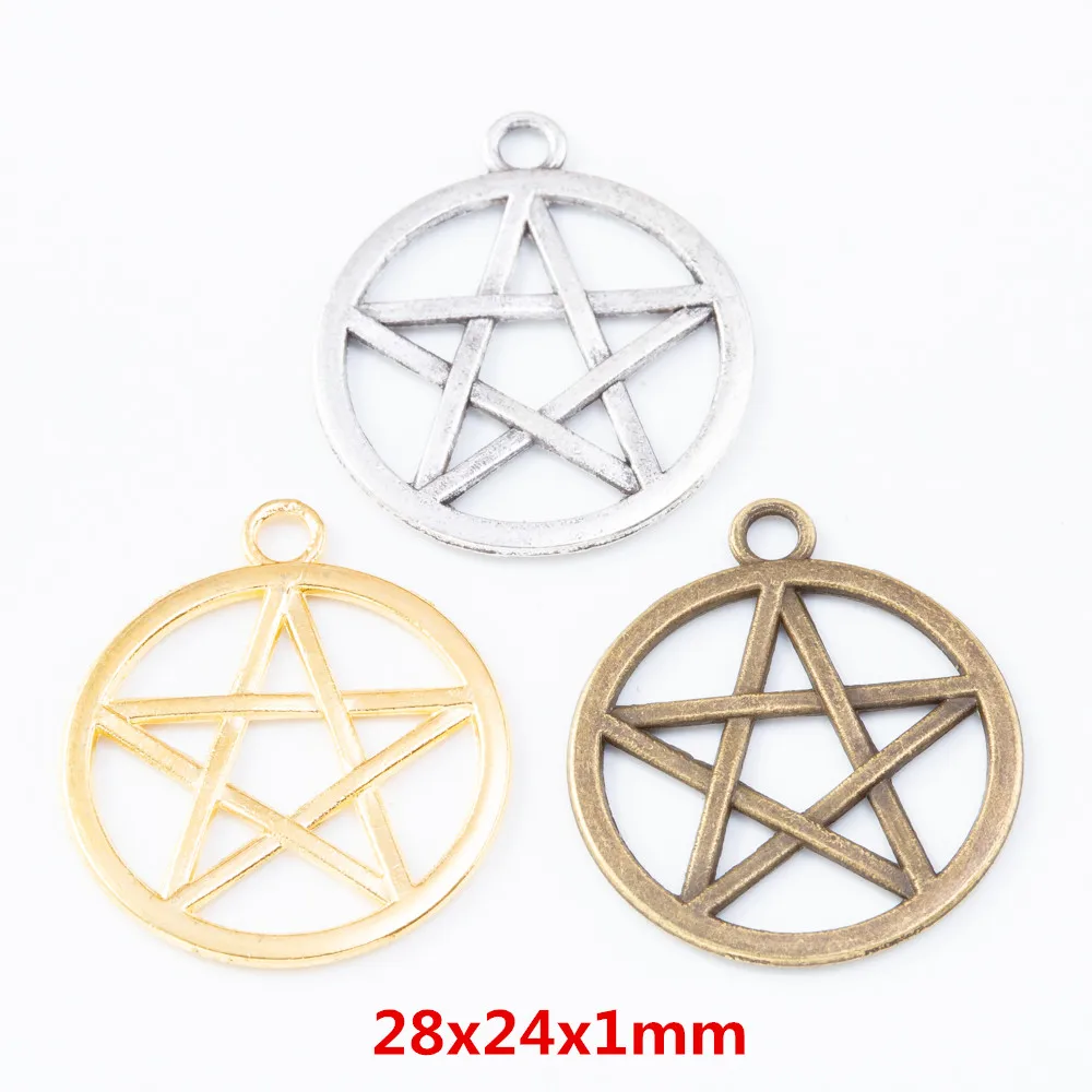 

40pieces (stars) vintage zinc alloy charm metal pendant DIY jewelry discovery making accessories 1568