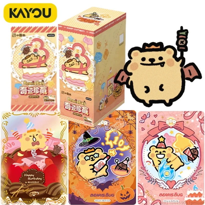 

KAYOU Аутентичная карта Xiao Xiong Chong, коллекция чудес, жизнь насекомых, длинная живая карта, каваи, аниме, периферийная коллекционная карта, подарок