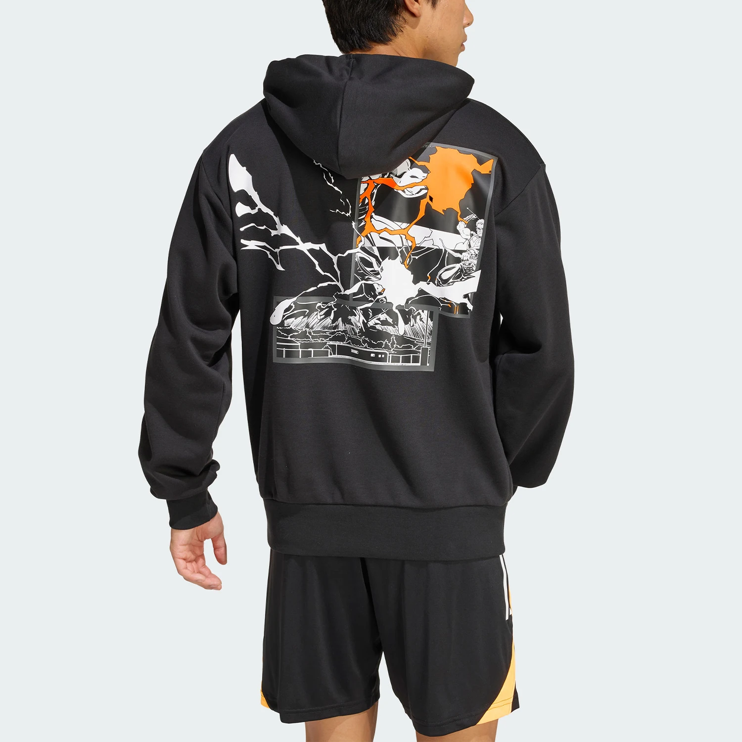Adidas genuine new men's black rugby skin friendly hooded sweatshirt JY3452
