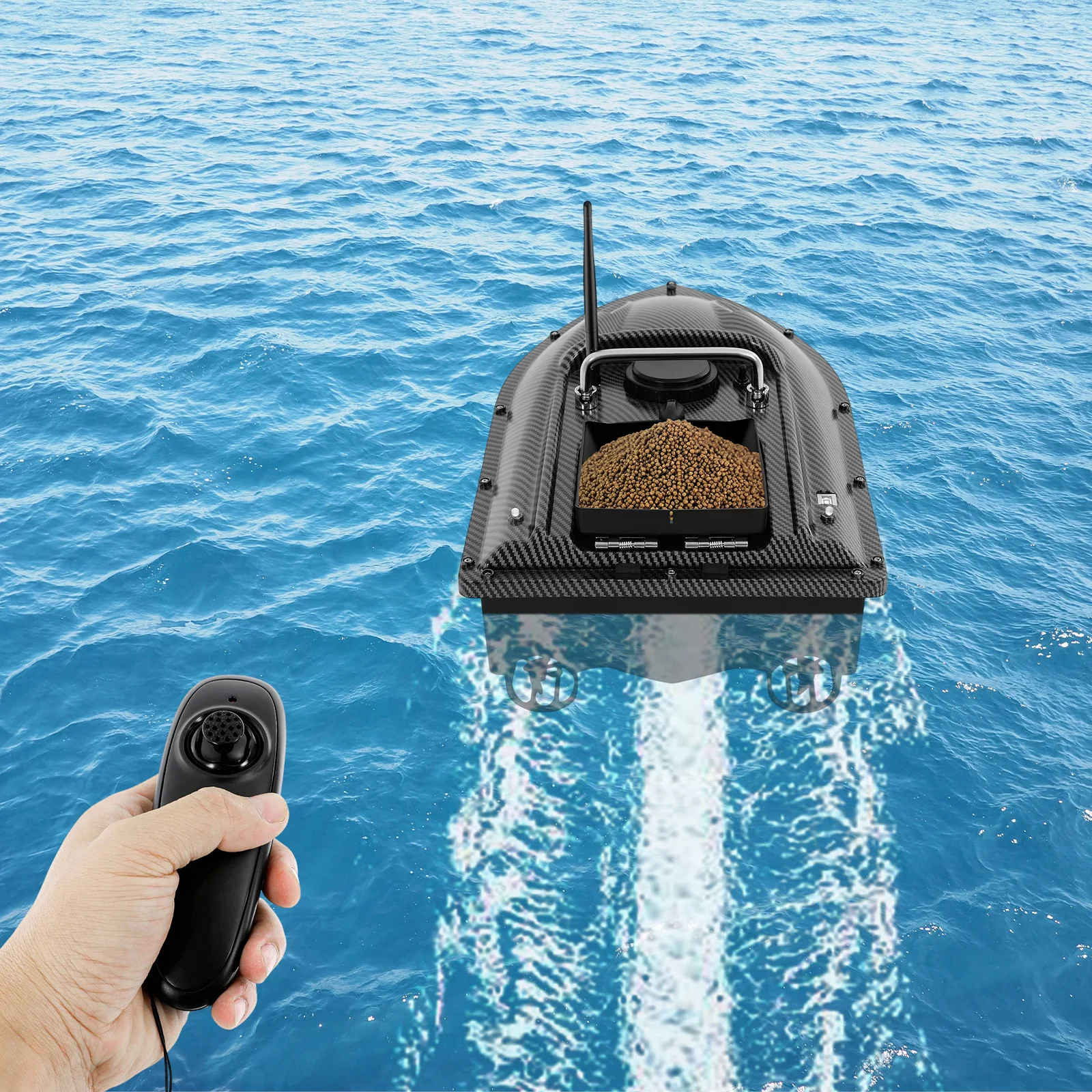 Bild 3: Köderboot 500 m, GPS-Futterboot, 1,5 kg, Nachtangel-Köderboot mit LED-Licht, Angelauto, Kreuzfahrt mit Funkfernbedienung