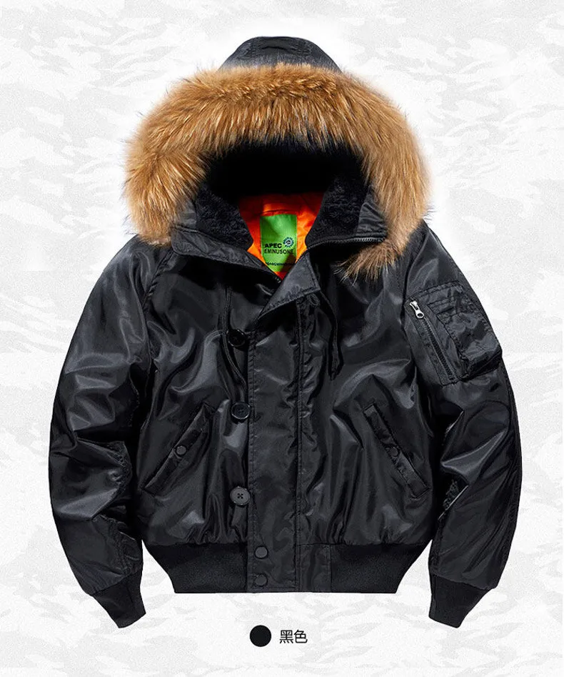 Military Fur Collar Hood Warm Tactical Bomber Winter Jackets Men Hooded Male Outwear Coats Windproof Flight Pilot Jackets S-2XL 16 S3e362df1356e4cd28aff38bf4c688569W