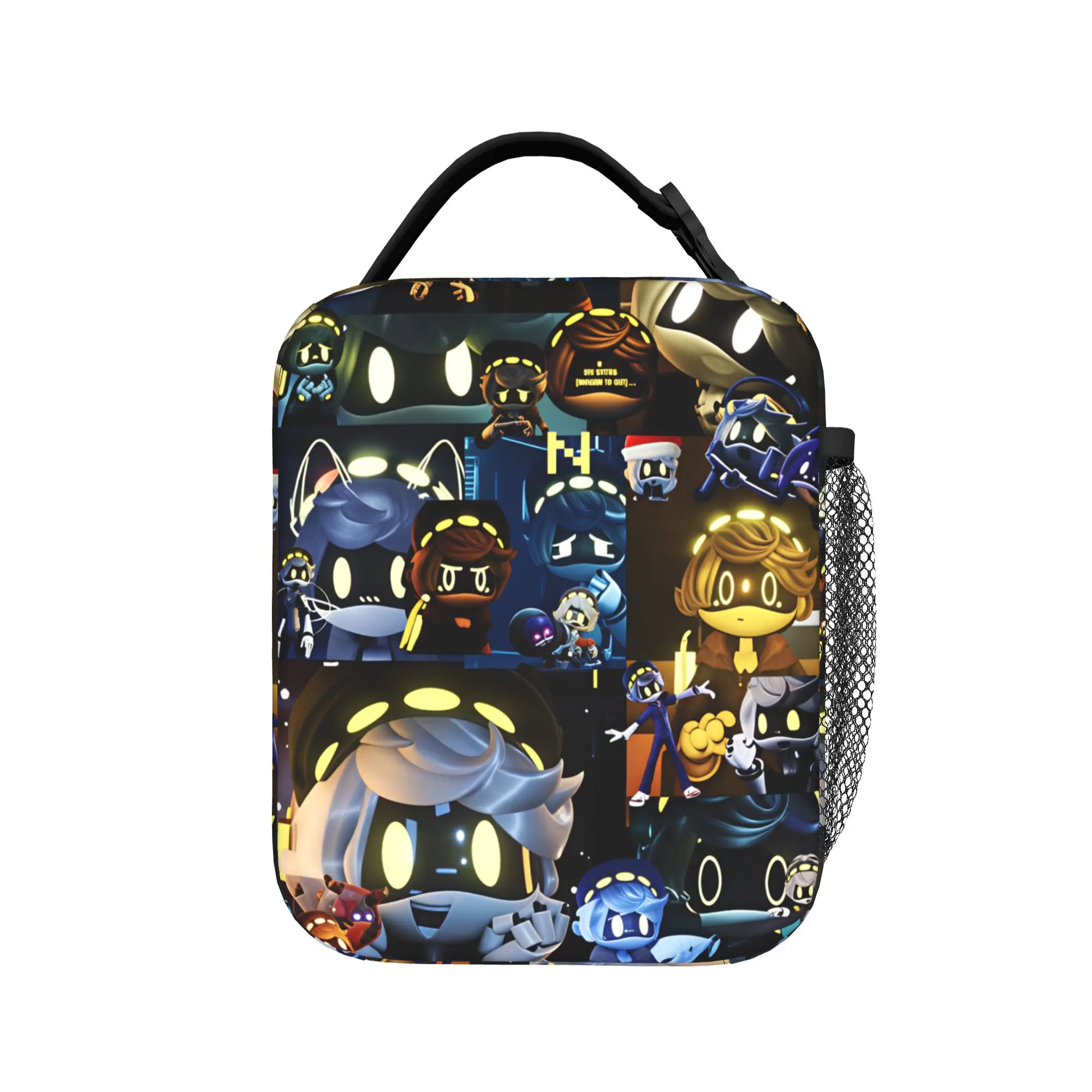 Murder Drones Cartoon Animation Lunch Bag Casual Office Lunch Box Graphic Portable Zipper Thermal Lunch Bags