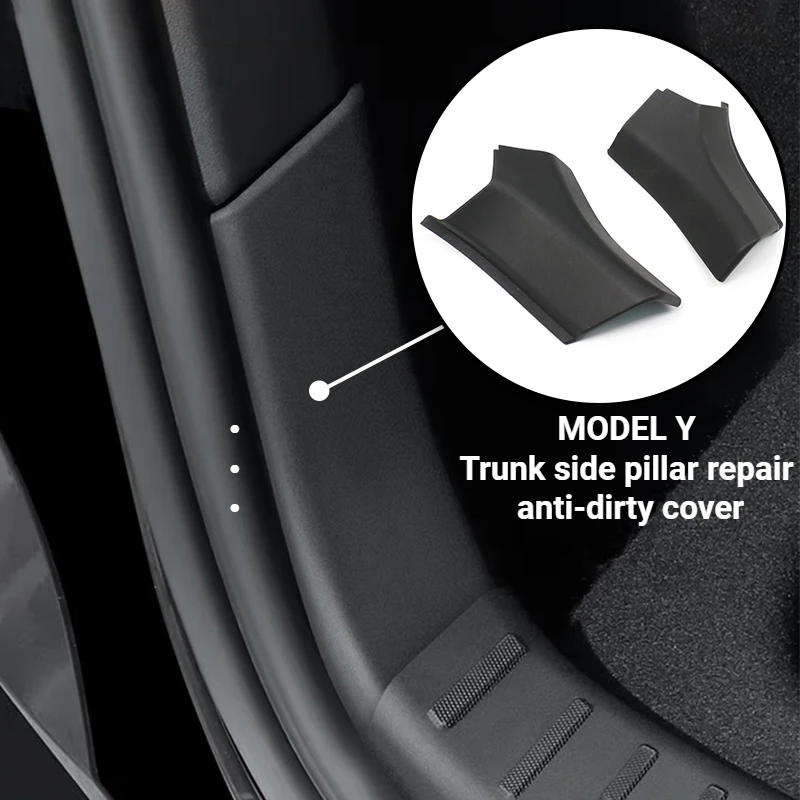 Model y 2023 Trunk Sides Fender Cover For tesla y ABS Side Guards Cover Baffles Protect the trunk From Scratches Damage