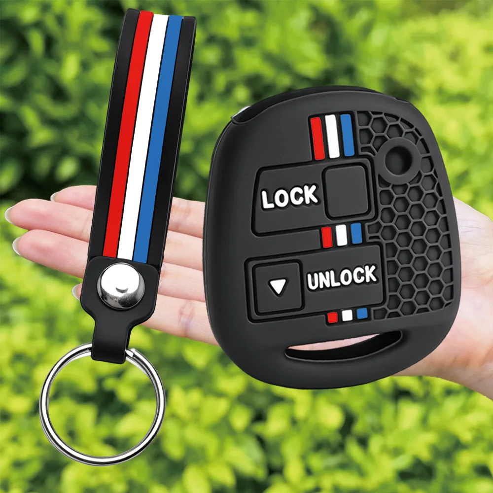 For Toyota Land Cruiser FJ Cruiser For Lexus ES GS LS IS RX SC LX Silicone Remote Shell With Soft Finger Loop And Key Ring