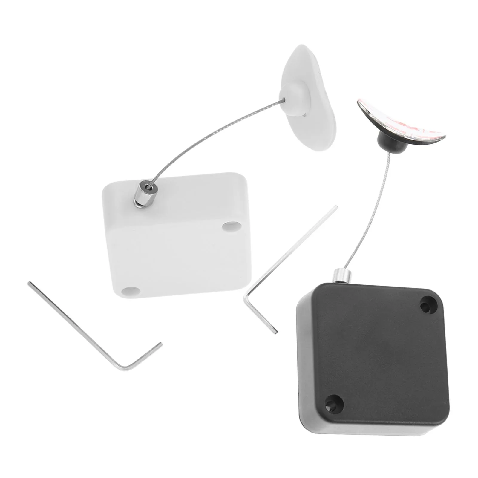 6.5Ft TV Remote Control Tether Telescopic Security Cable Anti-Theft Antiloss Pull-out Wire Box Automatic Retractable Safety Lock