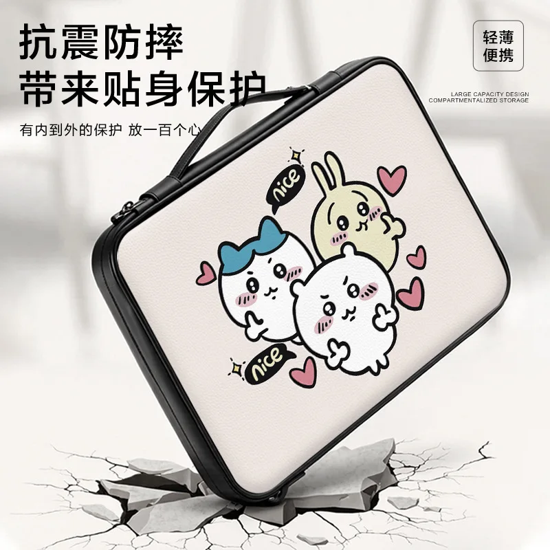 New Girl Hachiware Usagi Chiikawa Flat Pack Ipad Protective Case Male Girls Kawaii Cartoon Storage Bag Bags for Woman