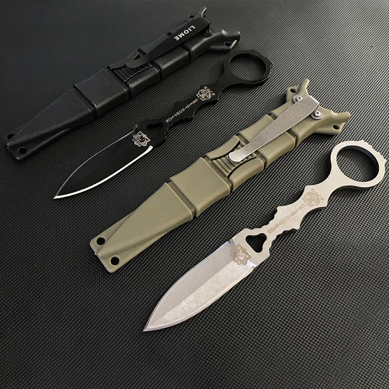 Liome-cuchillo fijo para acampar al aire libre, herramienta EDC de bolsillo, cuchillo recto táctico de defensa de seguridad, 176