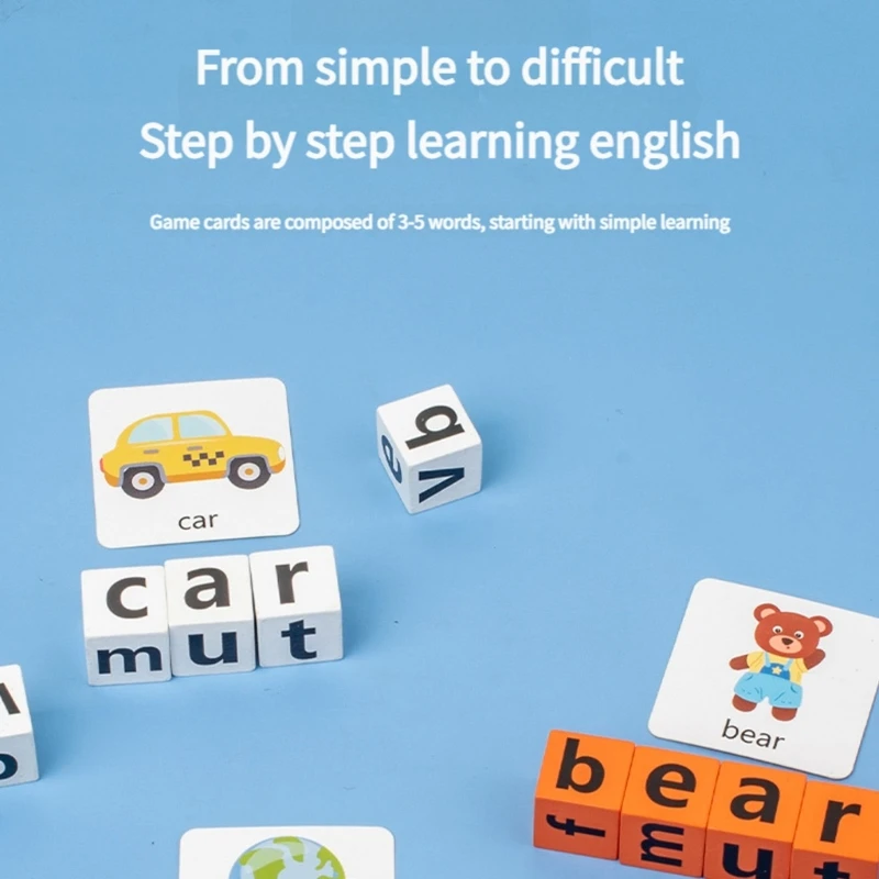 

Детская игра на правописание слов, интерактивная головоломка, обучающая карта, настольная развивающая игрушка для малышей, 15UB