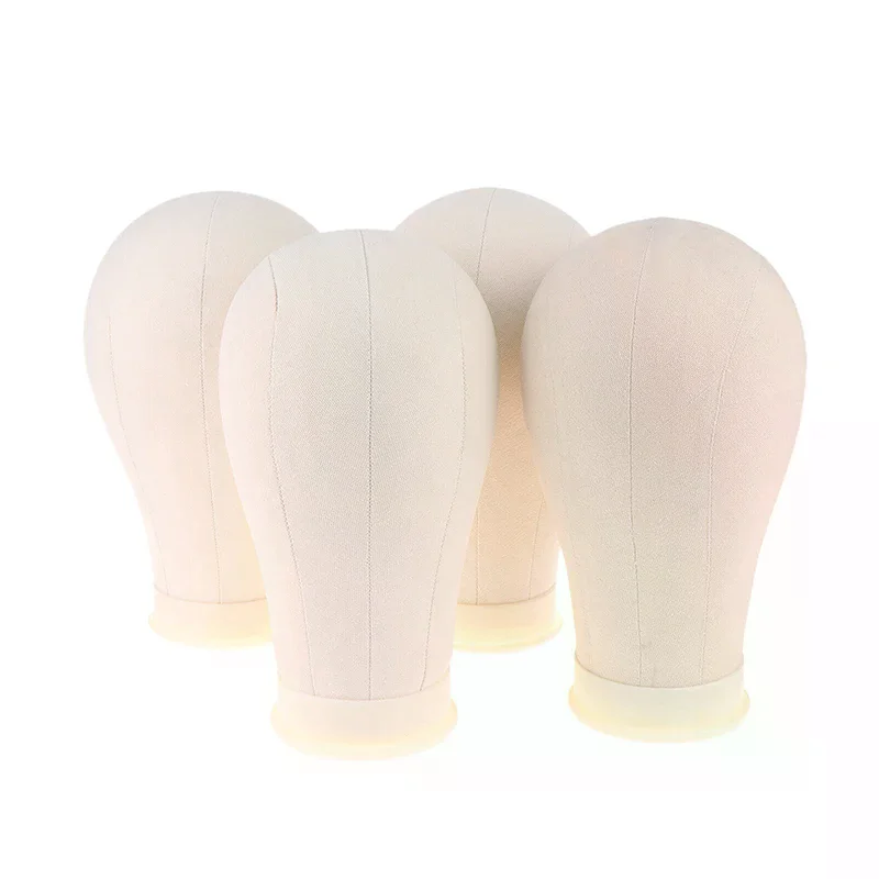 Canvas Wig Head Wig Stand 21-24inch Mannequin Head For Hairstyling Displaying Making Wig Stand With Head Wig Supports Holder