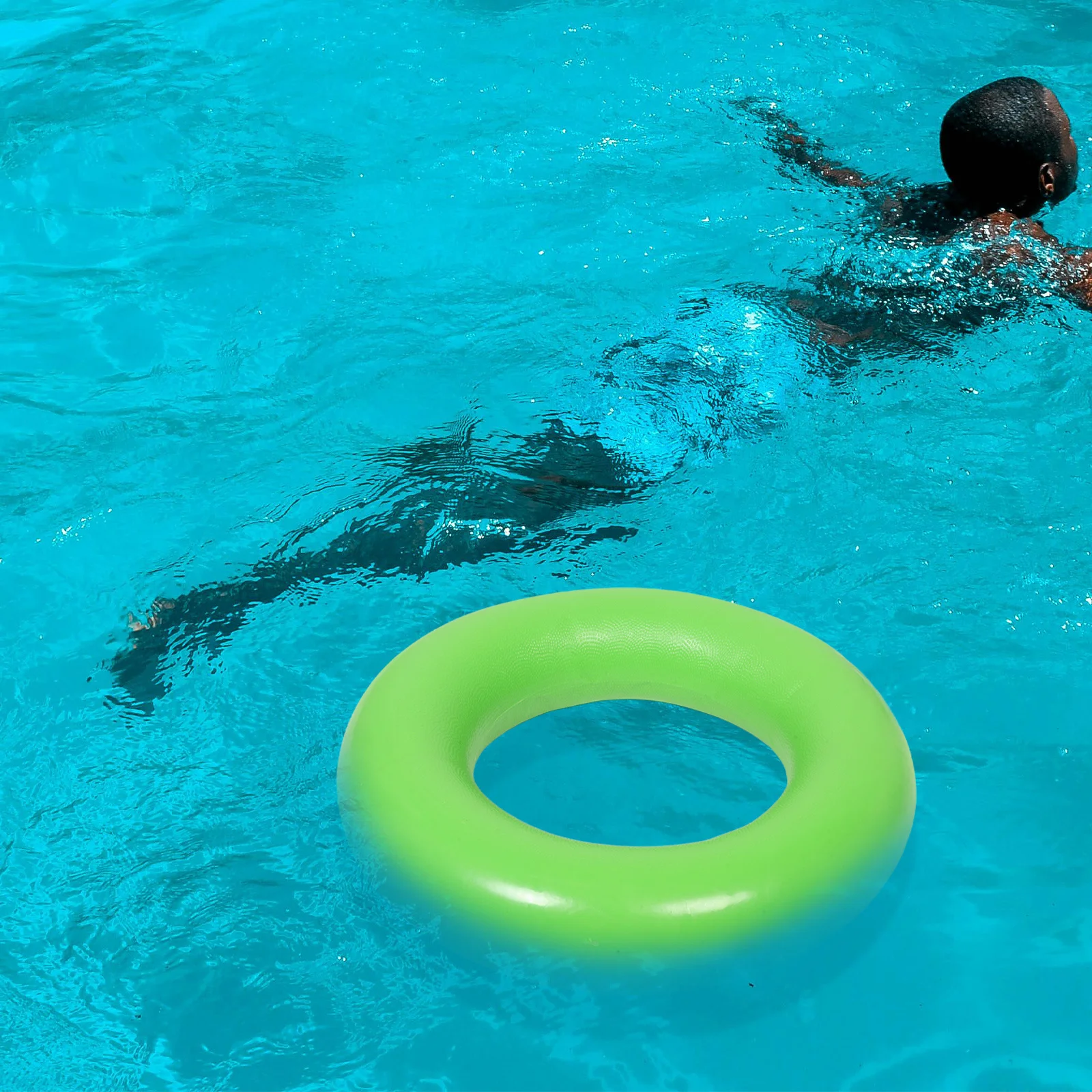 

Black Thick Rubber Inflatable Swimming Ring Adults Safety Float Seat 80Cm Pool Beach Lake Aid Rubber Swimming Ring
