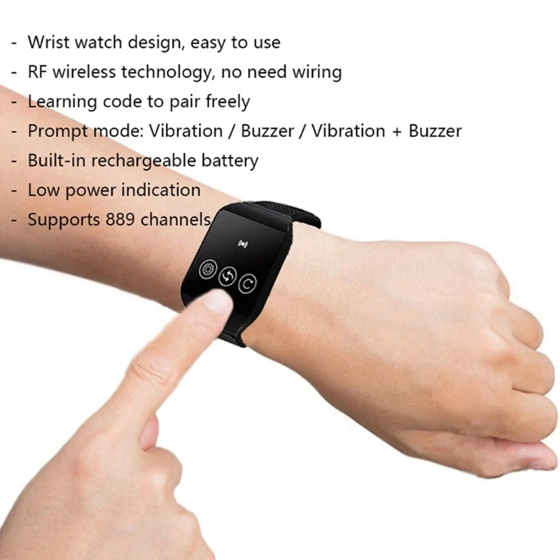 Système d'appel patient montre-bracelet étanche alerte sans fil adapté aux personnes âgées