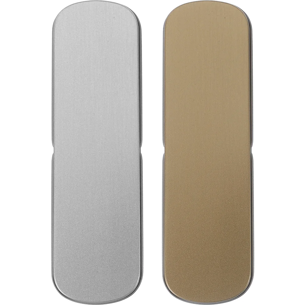 

2pcs Metal Stationery Box Gold Silver Pencil Case Pen Holder Makeup Brush ganizer Storage Can School Office Supplies